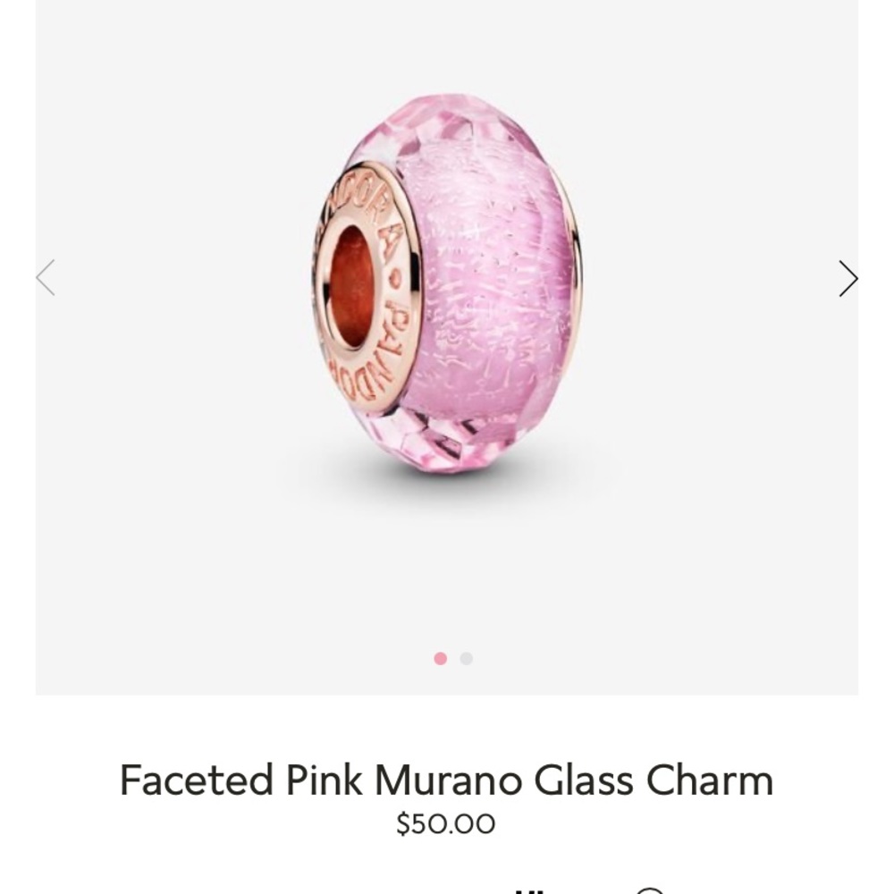 Pink Murano Pandora Charm